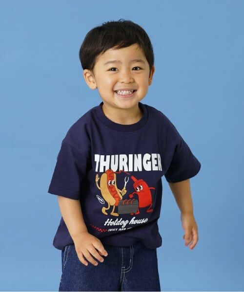 and D.petitmain / アンドディー. プティマイン Tシャツ | 【綿100%】【365D】OFUZAKE半袖T(紺)