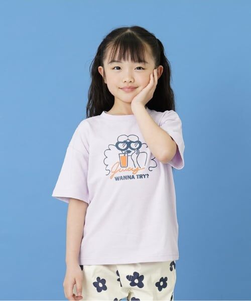 and D.petitmain / アンドディー. プティマイン Tシャツ | 【綿100%】【365D】OFUZAKE半袖T(ラベンダー)