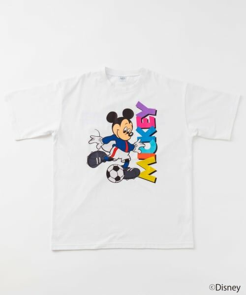 and D.petitmain / アンドディー. プティマイン Tシャツ | 【親子リンク】【Disney】【DAD】サッカー半袖T（白）