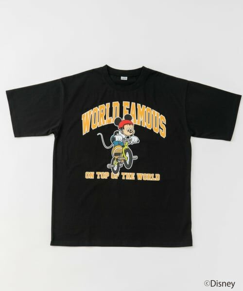 and D.petitmain / アンドディー. プティマイン Tシャツ | 【親子リンク】【Disney】【DAD】スポーツ半袖T（黒）
