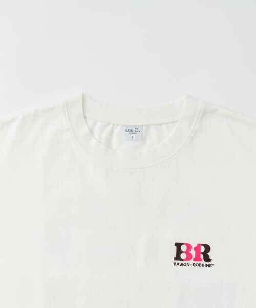 and D.petitmain / アンドディー. プティマイン Tシャツ | 【サーティワン アイスクリーム】Dadステッカー風プリント半袖T | 詳細3