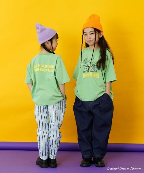 and D.petitmain / アンドディー. プティマイン Tシャツ | 【パラッパラッパー】カラーワイド配色ロゴ半袖T | 詳細14