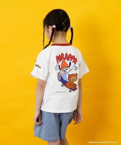and D.petitmain / アンドディー. プティマイン Tシャツ | 【親子リンク】【パラッパラッパー】リンガー配色半袖T | 詳細1