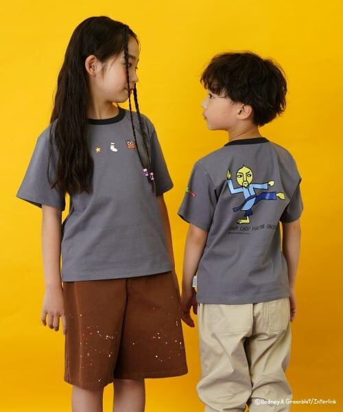 and D.petitmain / アンドディー. プティマイン Tシャツ | 【親子リンク】【パラッパラッパー】リンガー配色半袖T | 詳細11