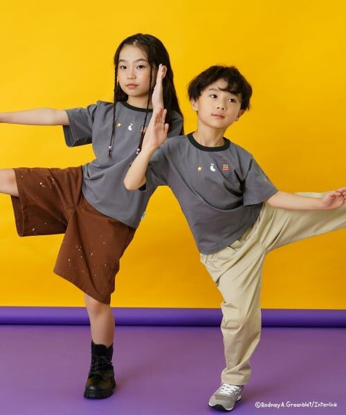 and D.petitmain / アンドディー. プティマイン Tシャツ | 【親子リンク】【パラッパラッパー】リンガー配色半袖T | 詳細12