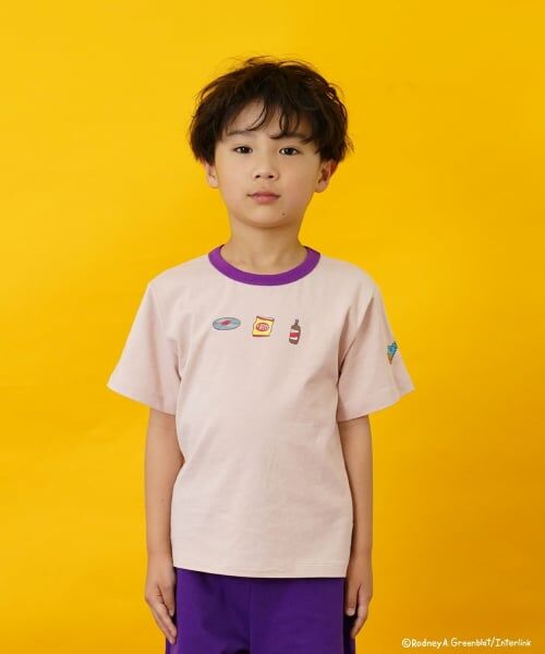 and D.petitmain / アンドディー. プティマイン Tシャツ | 【親子リンク】【パラッパラッパー】リンガー配色半袖T | 詳細5