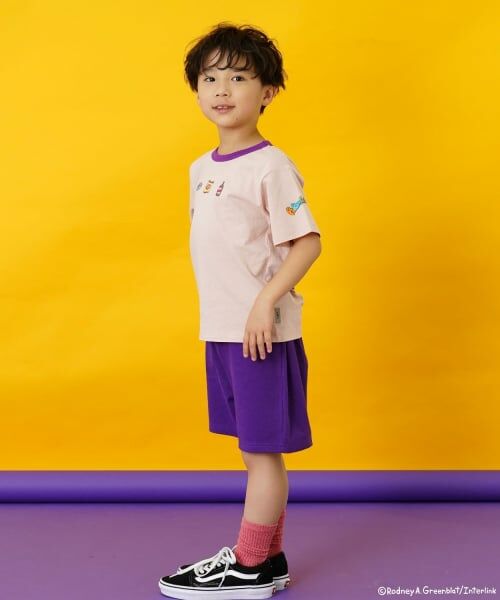 and D.petitmain / アンドディー. プティマイン Tシャツ | 【親子リンク】【パラッパラッパー】リンガー配色半袖T | 詳細7