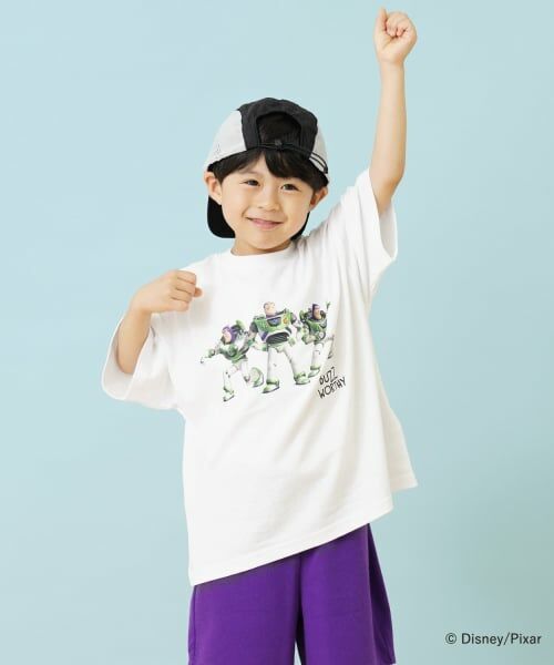 and D.petitmain / アンドディー. プティマイン Tシャツ | 【DISNEY/PIXAR】トイ・ストーリービッグ半袖Tシャツ（白）