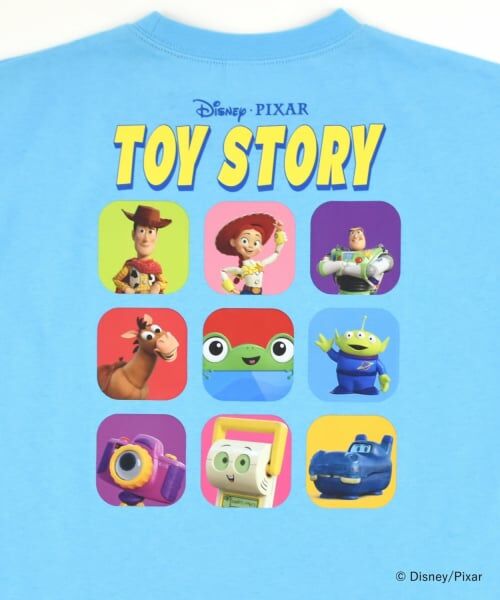 and D.petitmain / アンドディー. プティマイン Tシャツ | 【DISNEY/PIXAR】トイ・ストーリー/集合アート ワイド半袖Tシャツ | 詳細14