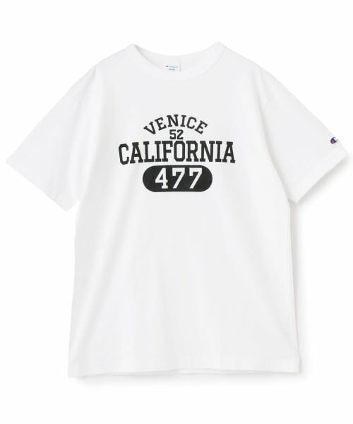 and D.petitmain / アンドディー. プティマイン Tシャツ | 【Champion】【DAD】カレッジロゴショートスリーブTシャツ（白）