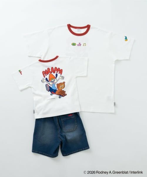 and D.petitmain / アンドディー. プティマイン Tシャツ | 【親子リンク】【パラッパラッパー】リンガー配色半袖T | 詳細16