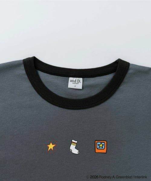 and D.petitmain / アンドディー. プティマイン Tシャツ | 【親子リンク】【パラッパラッパー】リンガー配色半袖T | 詳細7