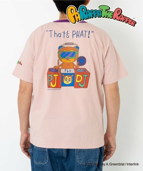 and D.petitmain / アンドディー. プティマイン Tシャツ | 【親子リンク】【パラッパラッパー】リンガー配色半袖T（ピンク）