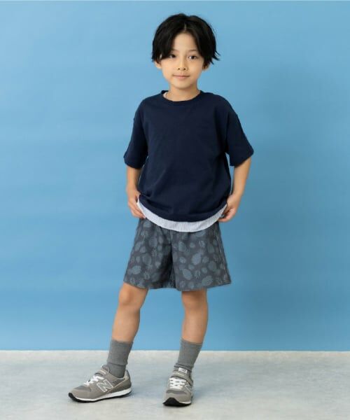 and D.petitmain / アンドディー. プティマイン ショート・ハーフ・半端丈パンツ | のびっとカットツイル柄ショートパンツ | 詳細12