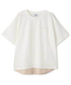 and D.petitmain / アンドディー. プティマイン Tシャツ | 裾レイヤード風ワイドシルエット半袖T