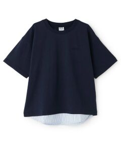 and D.petitmain / アンドディー. プティマイン Tシャツ | 裾レイヤード風ワイドシルエット半袖T