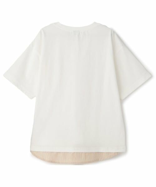 and D.petitmain / アンドディー. プティマイン Tシャツ | 裾レイヤード風ワイドシルエット半袖T | 詳細1