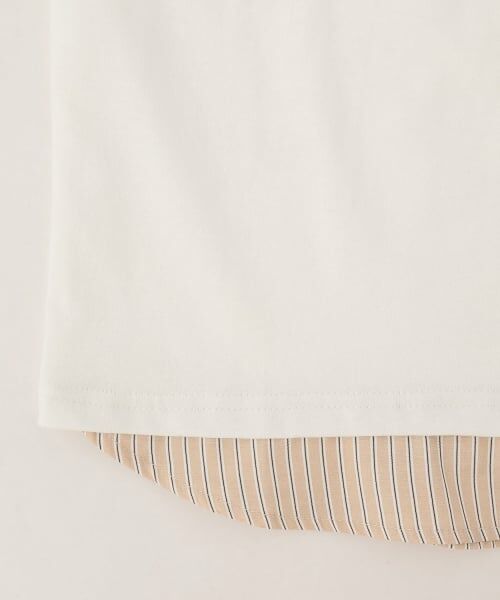 and D.petitmain / アンドディー. プティマイン Tシャツ | 裾レイヤード風ワイドシルエット半袖Tシャツ | 詳細14