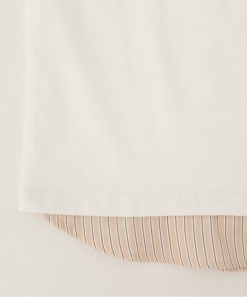 and D.petitmain / アンドディー. プティマイン Tシャツ | 裾レイヤード風ワイドシルエット半袖T | 詳細6