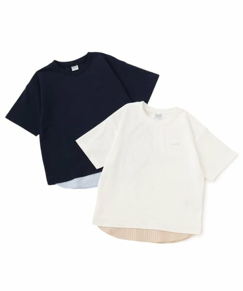 and D.petitmain / アンドディー. プティマイン Tシャツ | 裾レイヤード風ワイドシルエット半袖T | 詳細8