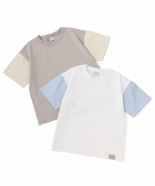 and D.petitmain / アンドディー. プティマイン Tシャツ | 袖異素材ワイドシルエット半袖Tシャツ | 詳細8