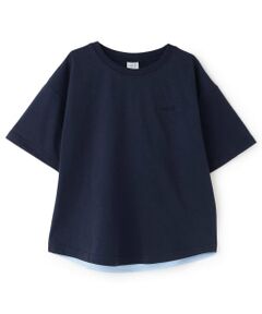 and D.petitmain / アンドディー. プティマイン Tシャツ | 背面異素材切替ワイドシルエット半袖T