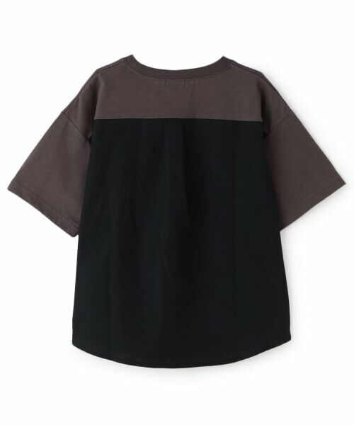 and D.petitmain / アンドディー. プティマイン Tシャツ | 背面異素材切替ワイドシルエット半袖T | 詳細1