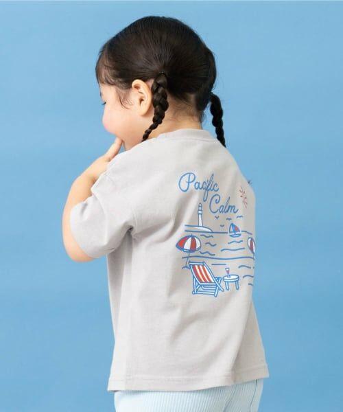 and D.petitmain / アンドディー. プティマイン Tシャツ | 【綿100】【365D.】アソートビーチプリント半袖Tシャツ | 詳細12