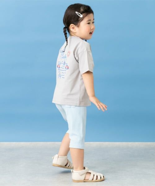 and D.petitmain / アンドディー. プティマイン Tシャツ | 【綿100】【365D.】アソートビーチプリント半袖Tシャツ | 詳細14