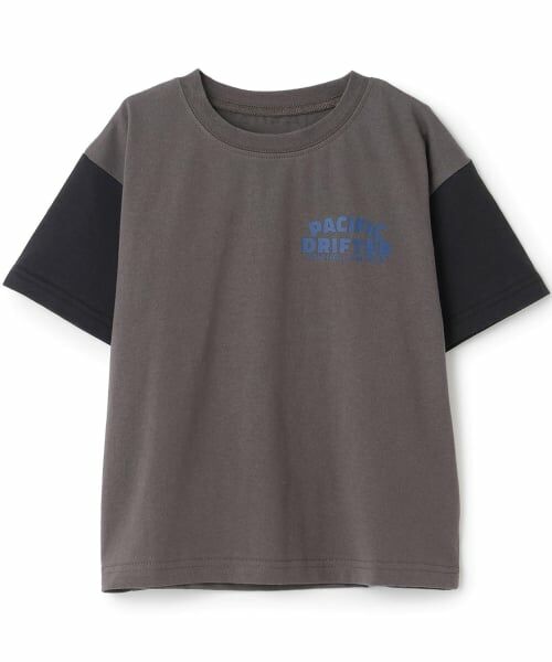 and D.petitmain / アンドディー. プティマイン Tシャツ | 【綿100%】【365D】アソートドライブプリント半袖Tシャツ(チャコール)