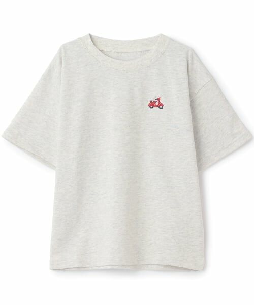and D.petitmain / アンドディー. プティマイン Tシャツ | 【綿100%】【365D】アソートワンポイントししゅう半袖Tシャツ(オートミール)