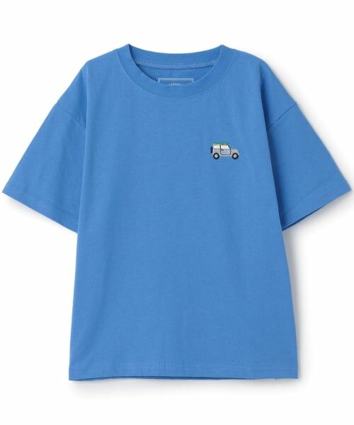 and D.petitmain / アンドディー. プティマイン Tシャツ | 【綿100%】【365D】アソートワンポイントししゅう半袖Tシャツ(ブルー)