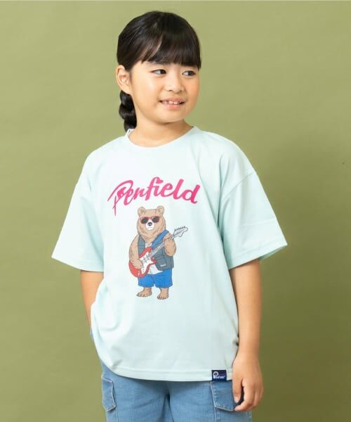 and D.petitmain / アンドディー. プティマイン Tシャツ | 【Penfield】【親子リンク】【接触冷感】キッズアソートベア半袖Tシャツ（ミント）