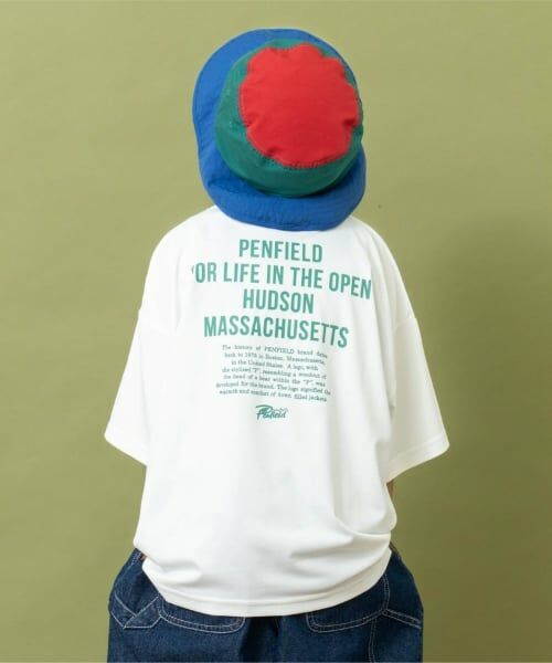 and D.petitmain / アンドディー. プティマイン Tシャツ | 【Penfield】【親子リンク】【接触冷感】キッズメッセージロゴバックBIG Tシャツ | 詳細1