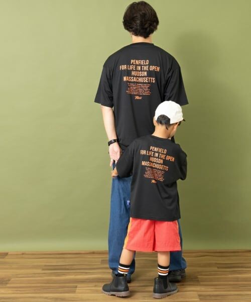 and D.petitmain / アンドディー. プティマイン Tシャツ | 【Penfield】【親子リンク】【接触冷感】キッズメッセージロゴバックBIG Tシャツ | 詳細10