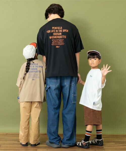 and D.petitmain / アンドディー. プティマイン Tシャツ | 【Penfield】【親子リンク】【接触冷感】キッズメッセージロゴバックBIG Tシャツ | 詳細14