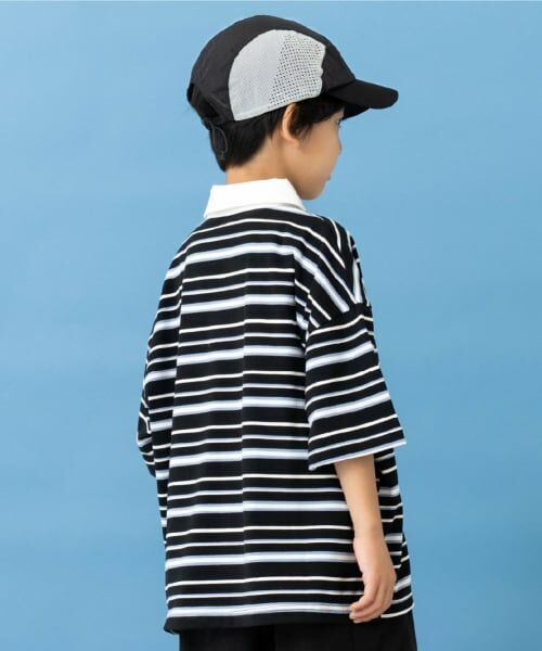 and D.petitmain / アンドディー. プティマイン Tシャツ | マルチボーダービッグシルエット半袖ラガーシャツ | 詳細12