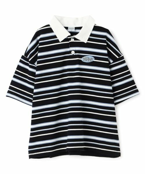 and D.petitmain / アンドディー. プティマイン Tシャツ | マルチボーダービッグシルエット半袖ラガーシャツ | 詳細16