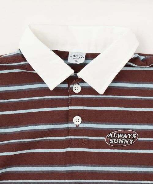 and D.petitmain / アンドディー. プティマイン Tシャツ | マルチボーダービッグシルエット半袖ラガーシャツ | 詳細2