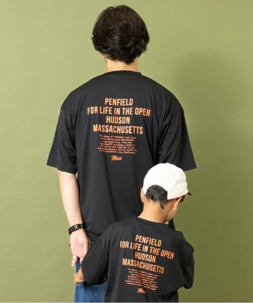 and D.petitmain / アンドディー. プティマイン Tシャツ | 【Penfield】【親子リンク】【接触冷感】DADメッセージロゴバックBIG Tシャツ（黒）