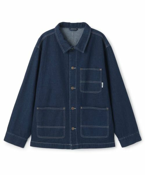 and D.petitmain / アンドディー. プティマイン ブルゾン | 【予約商品】【親子リンク】【DAD】デニムカバーオール（ディープ ブルー）