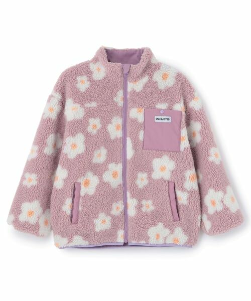 and D.petitmain / アンドディー. プティマイン ブルゾン | 【予約商品】リバーシブル総柄ボアジャケット(パープル)
