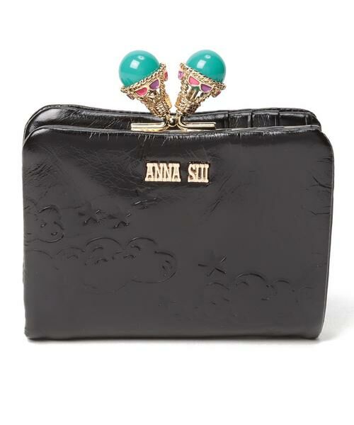 ANNA SUI / アナスイ 財布・コインケース・マネークリップ | バルーン 内口金二つ折り財布 マスタード5（ブラック）