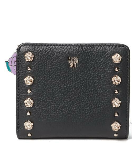 ANNA SUI / アナスイ 財布・コインケース・マネークリップ | バレンシア Lファスナー二つ折り財布 ダークグリーン6（ブラック）