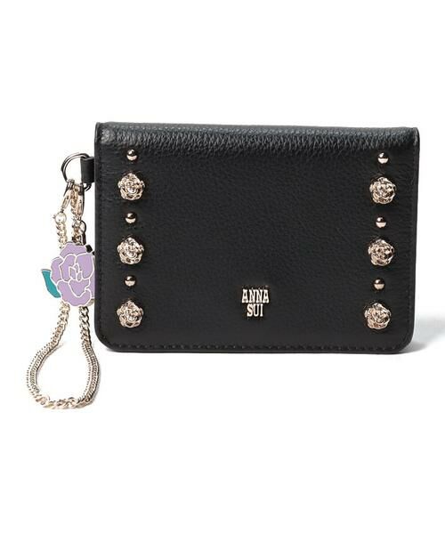 ANNA SUI / アナスイ カードケース・名刺入れ・定期入れ | バレンシア 二面パスケース ダークグリーン6（ブラック）