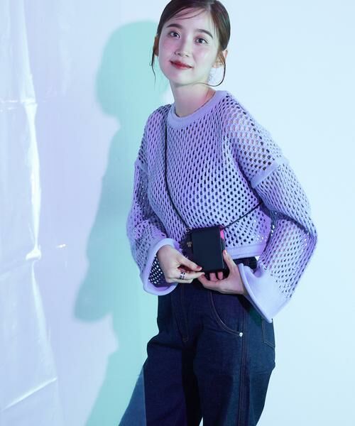 ANNA SUI / アナスイ ポーチ | エニータイム ショルダー付きミニマルチケース パープル | 詳細17