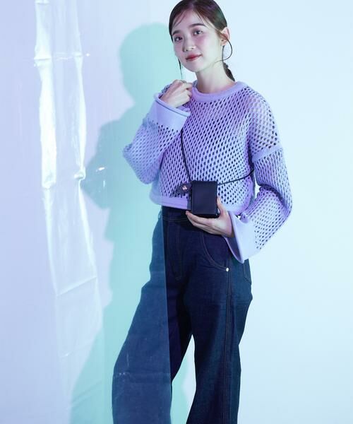 ANNA SUI / アナスイ ポーチ | エニータイム ショルダー付きミニマルチケース パープル | 詳細15