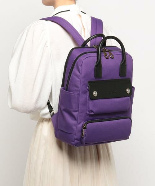 ANNA SUI / アナスイ ショルダーバッグ | ヴィンテージボタン バックパック パープル | 詳細18