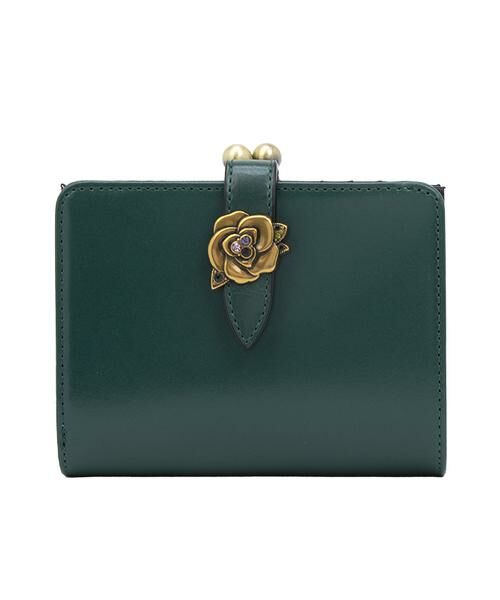 ANNA SUI/アナスイ アナスイ ANNA SUI ブルボン 口金二つ折り財布 グリーン F ANNA SUI/アナスイ アナスイ ANNA SUI ブルボン 口金二つ折り財布 グリーン F