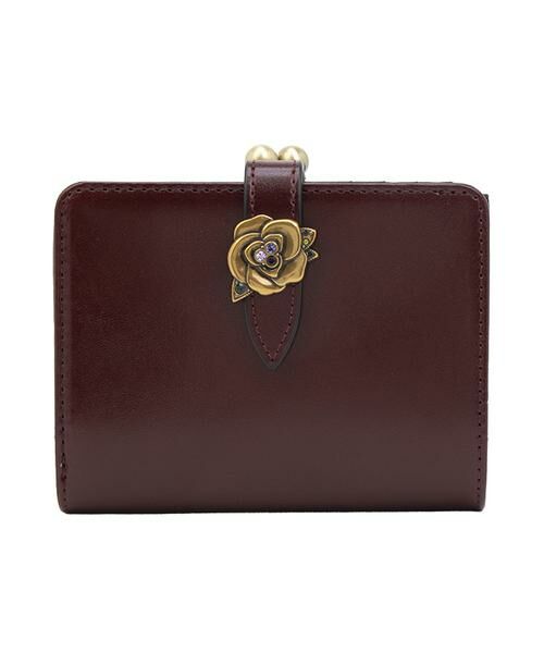 ANNA SUI/アナスイ アナスイ ANNA SUI ブルボン 口金二つ折り財布 ワイン F ANNA SUI/アナスイ アナスイ ANNA SUI ブルボン 口金二つ折り財布 ワイン F